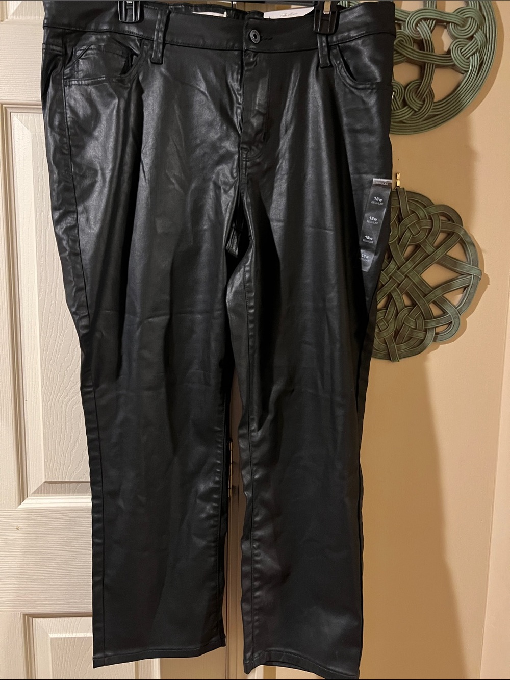 Black Faux Leather Pants New with tags